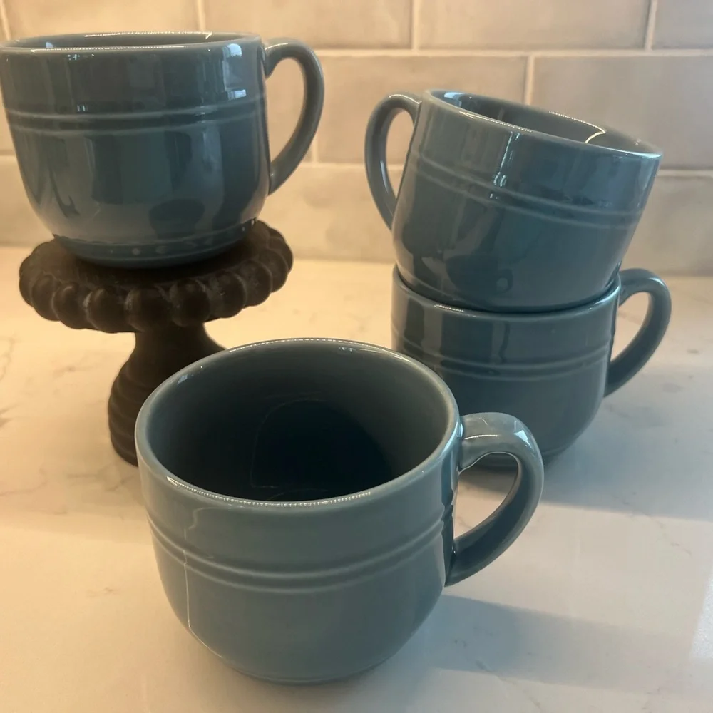 Threshold Blue Ceramic Mug Set of 4. - Picture 9 of 10